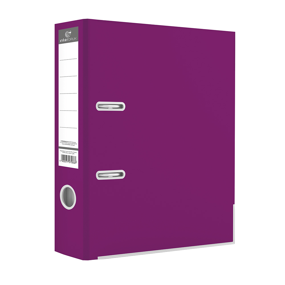 Segregator A4/50 dźwignia mat fioletowy Interdruk